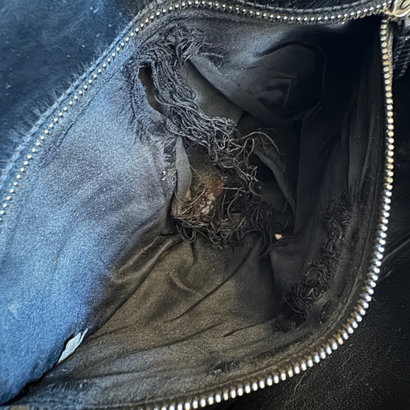 Authentic Prada Cleo Black Patent Leather Shoulder Bag Satchel Vintage Italy - Picture 14 of 16